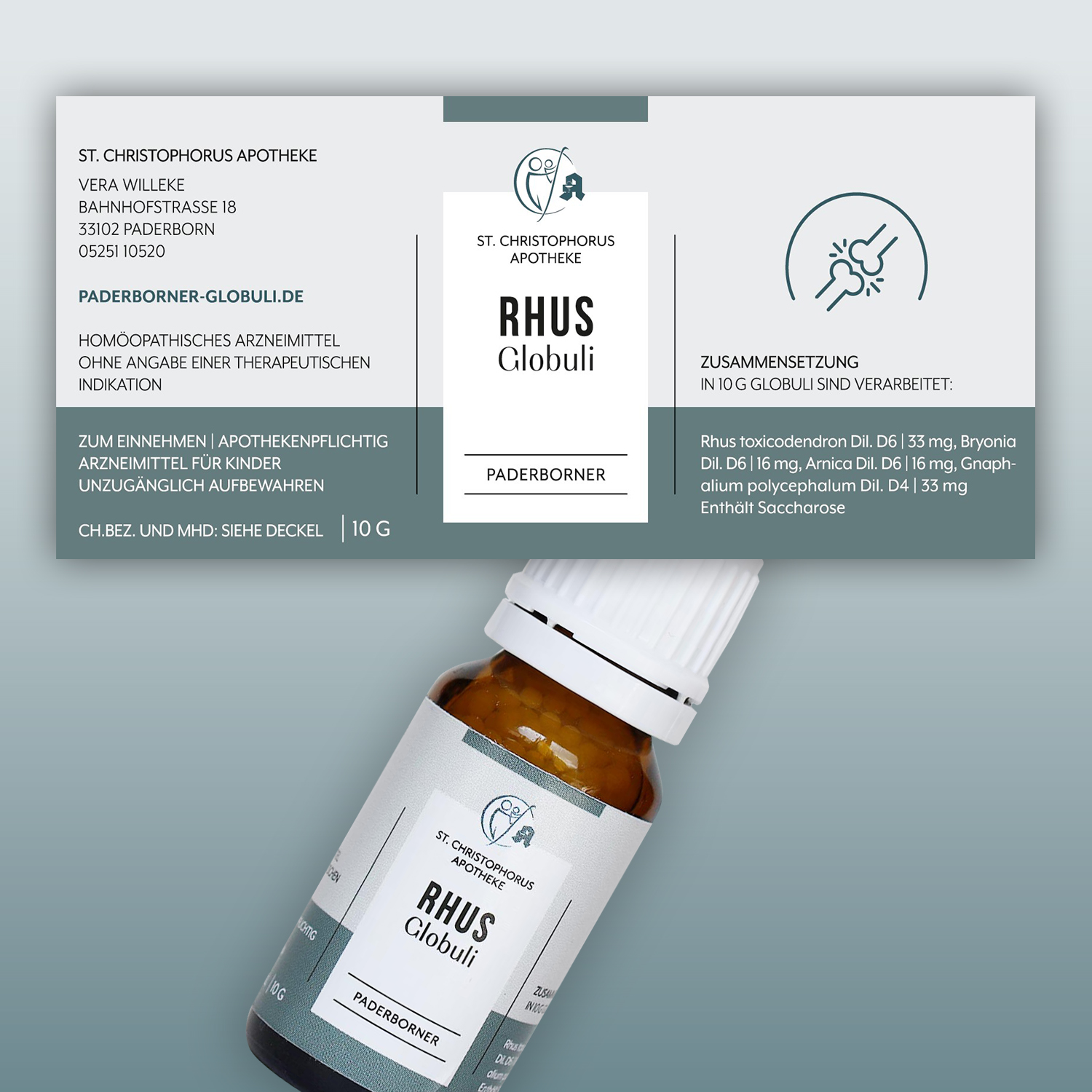 Paderborner Rhusglobuli + Online-Info "Gelenkbeschwerden" – Bild 2
